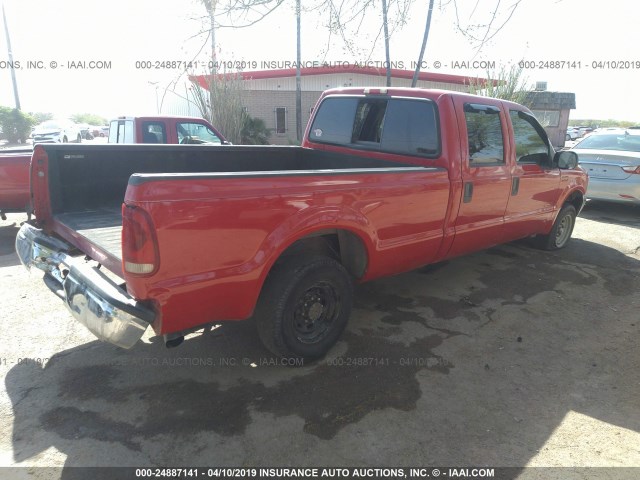 1FTSW30P34EB81240 - 2004 FORD F350 SRW SUPER DUTY RED photo 4