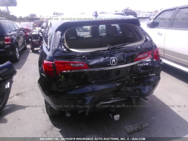 5J8TB4H3XFL007768 - 2015 ACURA RDX BLACK photo 6