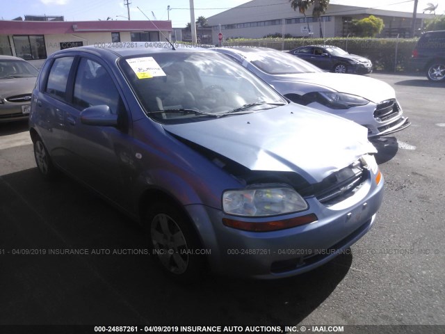 KL1TD666X7B786668 - 2007 CHEVROLET AVEO LS BLUE photo 1