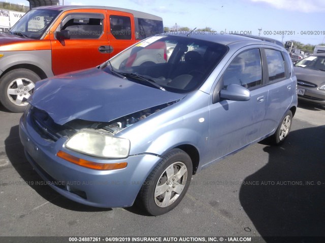 KL1TD666X7B786668 - 2007 CHEVROLET AVEO LS BLUE photo 2