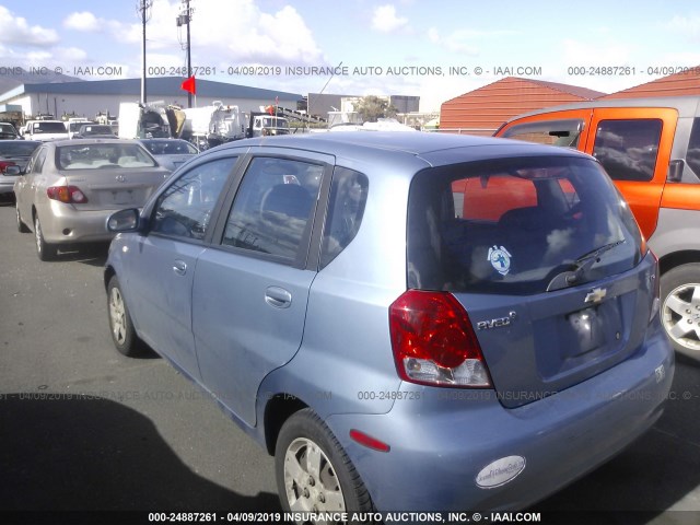 KL1TD666X7B786668 - 2007 CHEVROLET AVEO LS BLUE photo 3