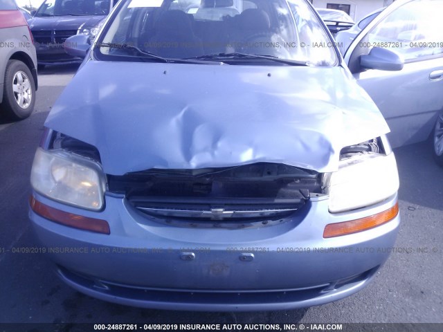 KL1TD666X7B786668 - 2007 CHEVROLET AVEO LS BLUE photo 6