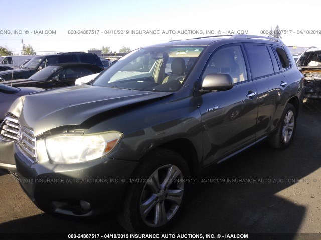 JTEES42A482059495 - 2008 TOYOTA HIGHLANDER LIMITED GRAY photo 2