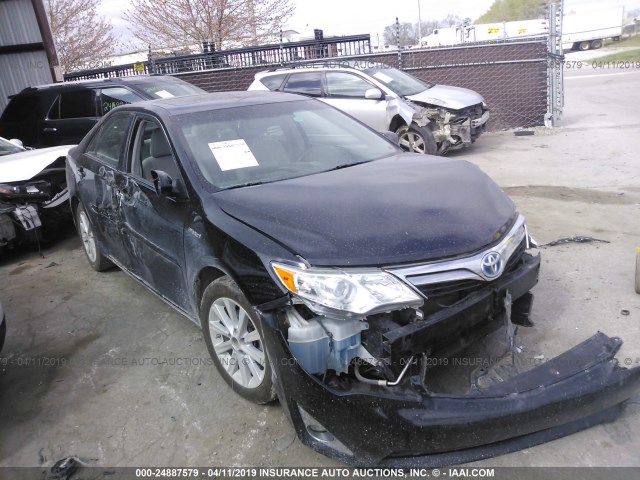 4T1BD1FK7CU051788 - 2012 TOYOTA CAMRY HYBRID/LE/XLE BLACK photo 1