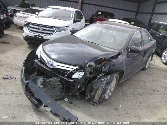 4T1BD1FK7CU051788 - 2012 TOYOTA CAMRY HYBRID/LE/XLE BLACK photo 2