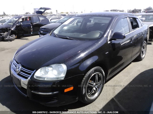 3VWEG71K47M185958 - 2007 VOLKSWAGEN JETTA WOLFSBURG BLACK photo 2