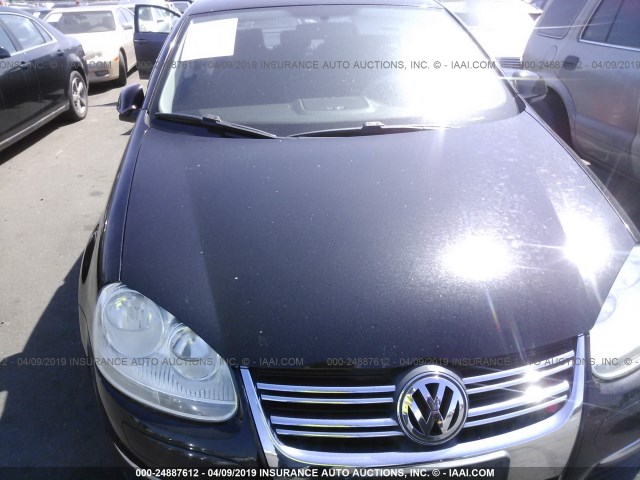 3VWEG71K47M185958 - 2007 VOLKSWAGEN JETTA WOLFSBURG BLACK photo 6