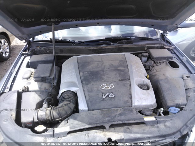 KMHGC4DE0AU097550 - 2010 HYUNDAI GENESIS 3.8L SILVER photo 10