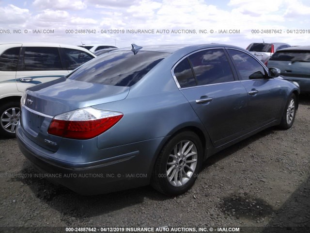 KMHGC4DE0AU097550 - 2010 HYUNDAI GENESIS 3.8L SILVER photo 4