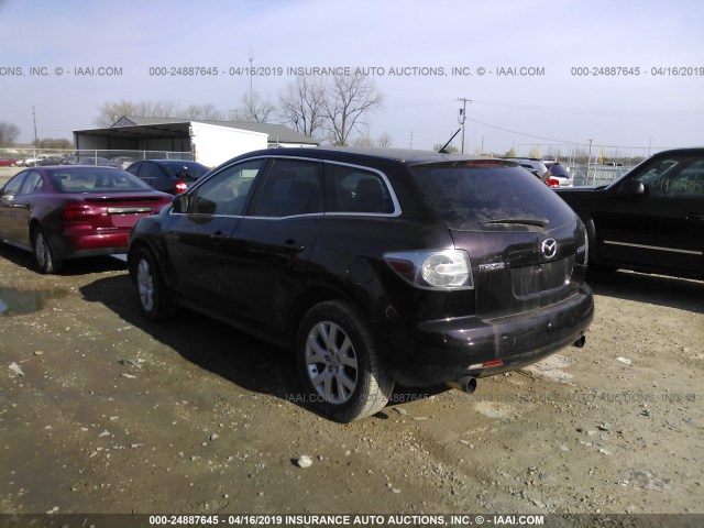 JM3ER293770102482 - 2007 MAZDA CX-7 PURPLE photo 3