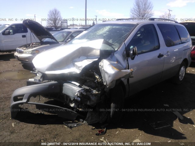 4T3ZF13C42U458561 - 2002 TOYOTA SIENNA LE/XLE SILVER photo 2