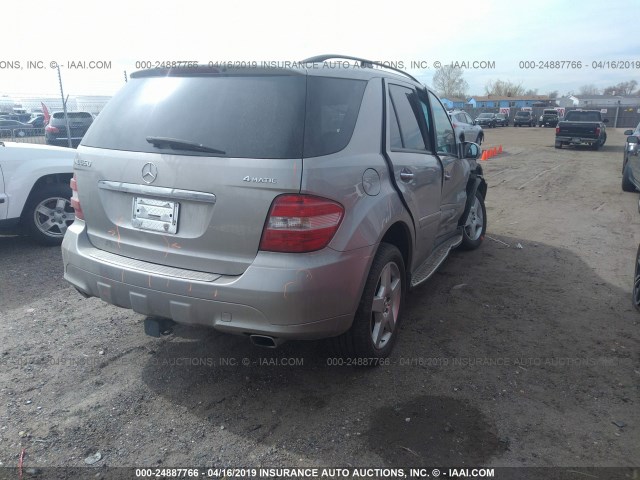 4JGBB72E78A404113 - 2008 MERCEDES-BENZ ML 550 WHITE photo 4