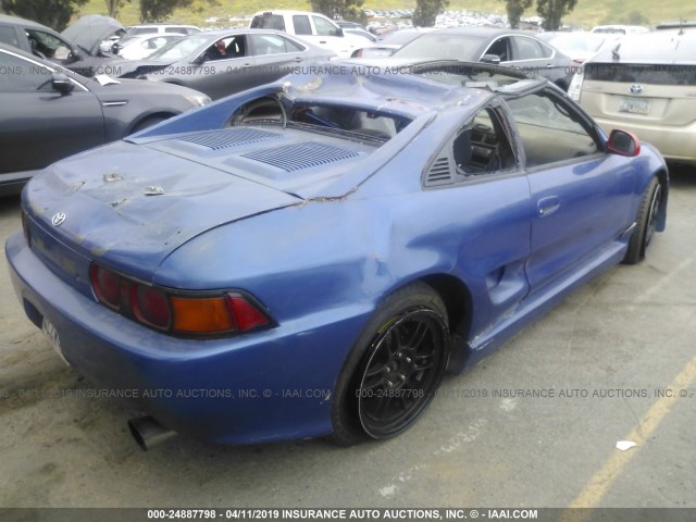 JT2SW22N6M0015323 - 1991 TOYOTA MR2 SPORT ROOF BLUE photo 4