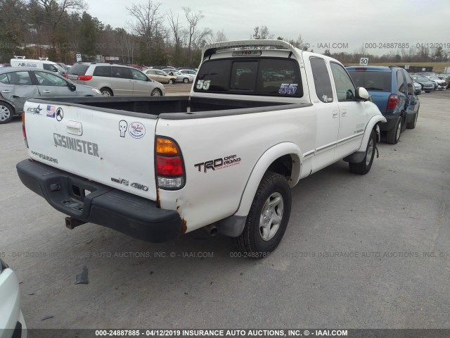 5TBBT48142S290062 - 2002 TOYOTA TUNDRA ACCESS CAB LIMITED WHITE photo 4