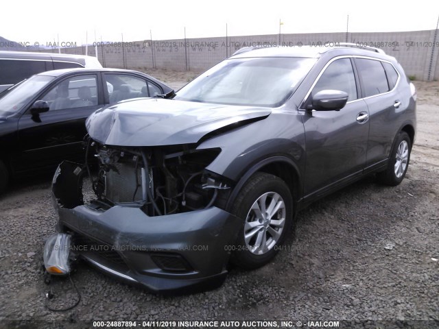 5N1AT2MK8FC779122 - 2015 NISSAN ROGUE S/SL/SV GRAY photo 2