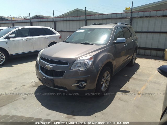 2GNALFEK0C6120599 - 2012 CHEVROLET EQUINOX LTZ BROWN photo 2