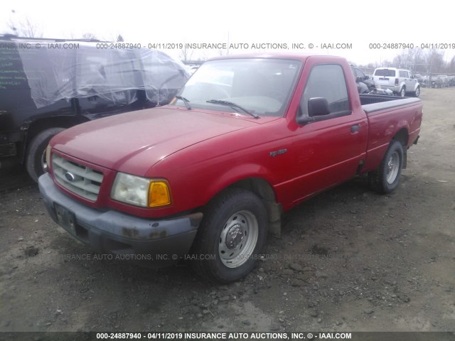 1FTYR10D92TA46736 - 2002 FORD RANGER RED photo 2