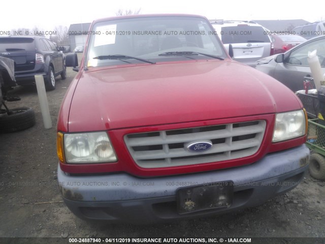 1FTYR10D92TA46736 - 2002 FORD RANGER RED photo 6