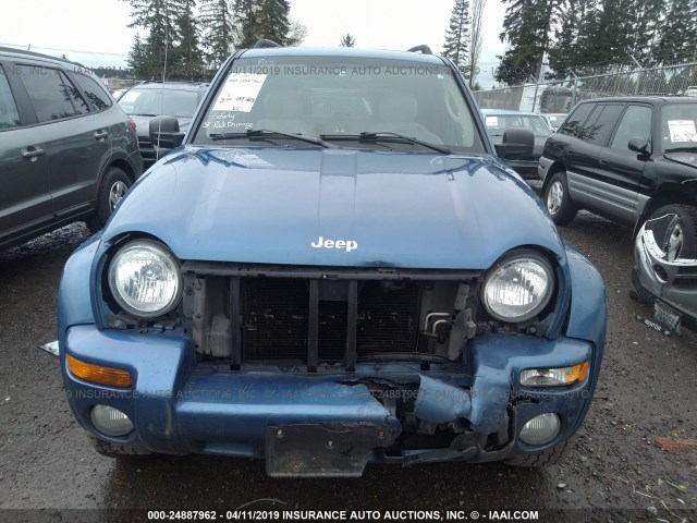 1J4GL58K73W529076 - 2003 JEEP LIBERTY LIMITED BLUE photo 6