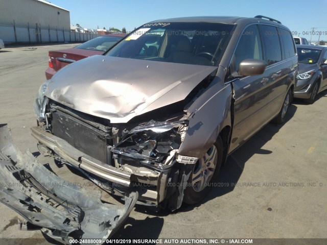 5FNRL38756B027710 - 2006 HONDA ODYSSEY EXL TAN photo 2