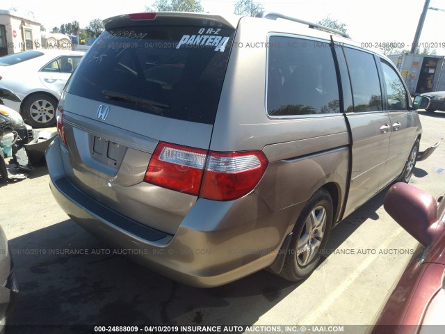 5FNRL38756B027710 - 2006 HONDA ODYSSEY EXL TAN photo 4