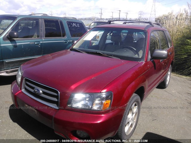 JF1SG65623G744012 - 2003 SUBARU FORESTER 2.5XS RED photo 2