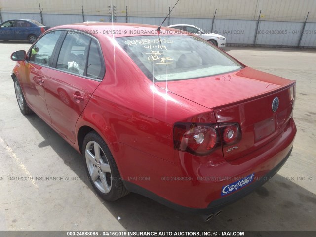 3VWAZ7AJXAM104033 - 2010 VOLKSWAGEN JETTA LIMITED RED photo 3