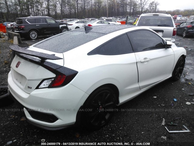 2HGFC3A59JH750475 - 2018 HONDA CIVIC SI WHITE photo 4