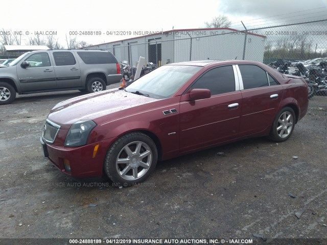 1G6DP567650111404 - 2005 CADILLAC CTS HI FEATURE V6 RED photo 2