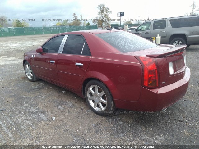 1G6DP567650111404 - 2005 CADILLAC CTS HI FEATURE V6 RED photo 3