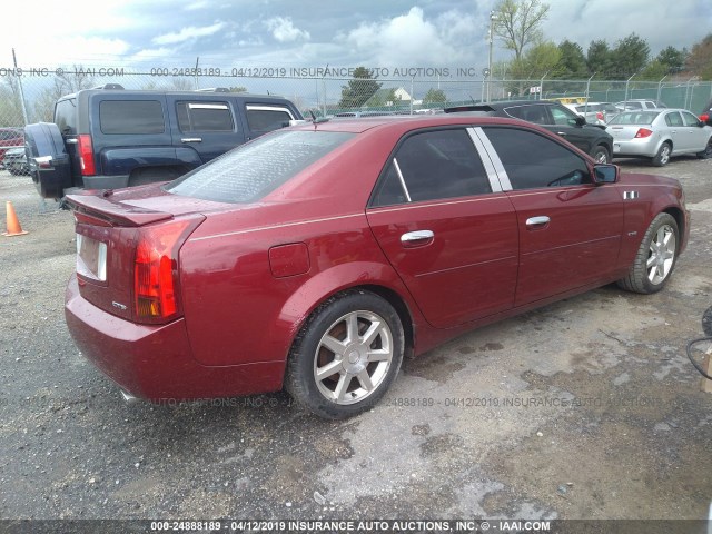 1G6DP567650111404 - 2005 CADILLAC CTS HI FEATURE V6 RED photo 4