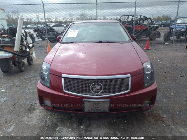 1G6DP567650111404 - 2005 CADILLAC CTS HI FEATURE V6 RED photo 6