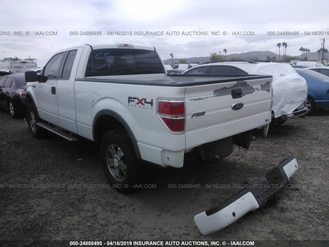 1FTFX1EV9AKE47643 - 2010 FORD F150 SUPER CAB WHITE photo 3