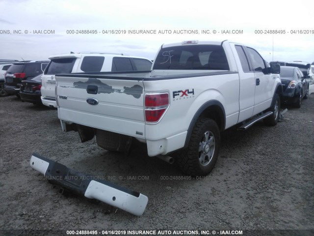 1FTFX1EV9AKE47643 - 2010 FORD F150 SUPER CAB WHITE photo 4