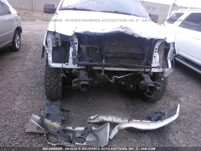 1FTFX1EV9AKE47643 - 2010 FORD F150 SUPER CAB WHITE photo 6