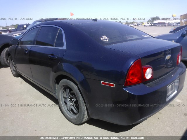 1G1ZB5EB7AF113220 - 2010 CHEVROLET MALIBU LS BLUE photo 3