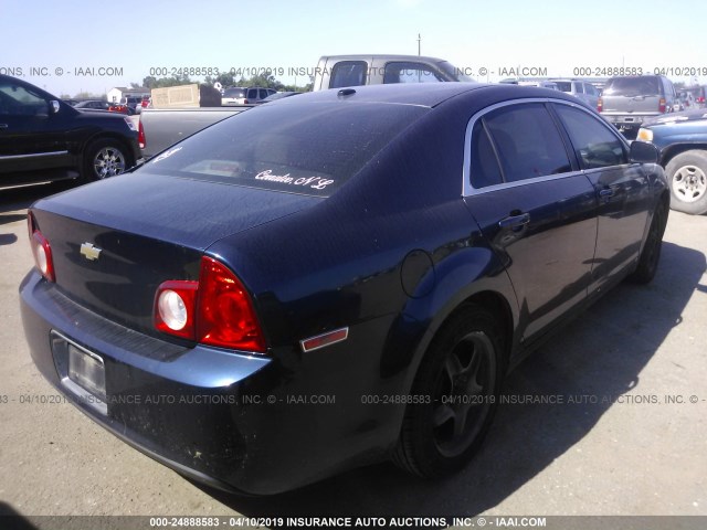1G1ZB5EB7AF113220 - 2010 CHEVROLET MALIBU LS BLUE photo 4