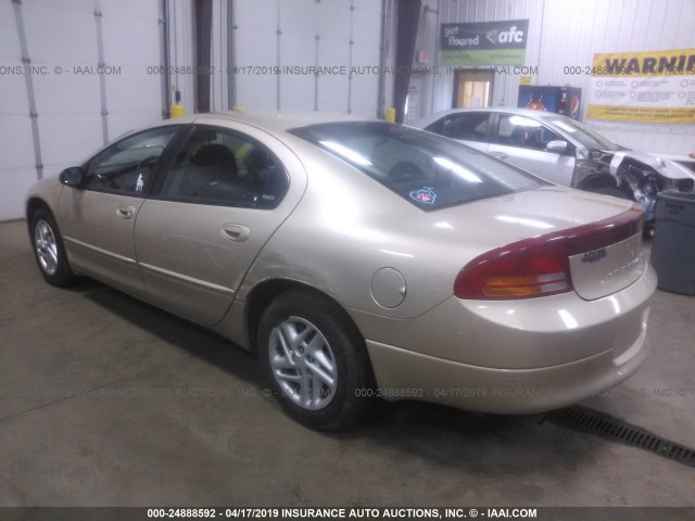 2B3HD46R91H697820 - 2001 DODGE INTREPID SE GOLD photo 3