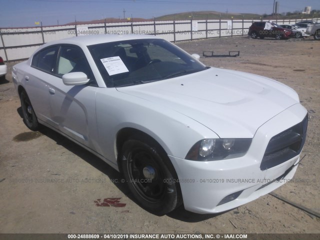 2C3CDXAT3CH226668 - 2012 DODGE CHARGER POLICE WHITE photo 1