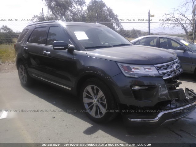 1FM5K7F89JGA20290 - 2018 FORD EXPLORER LIMITED GRAY photo 1