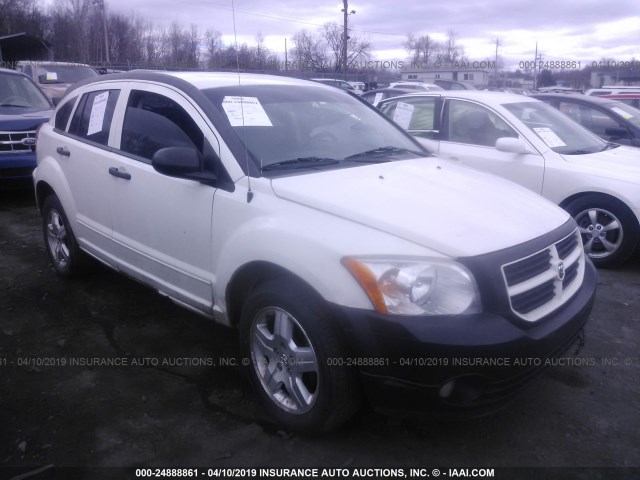 1B3HB48B07D327884 - 2007 DODGE CALIBER SXT WHITE photo 1