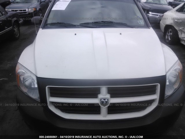 1B3HB48B07D327884 - 2007 DODGE CALIBER SXT WHITE photo 6