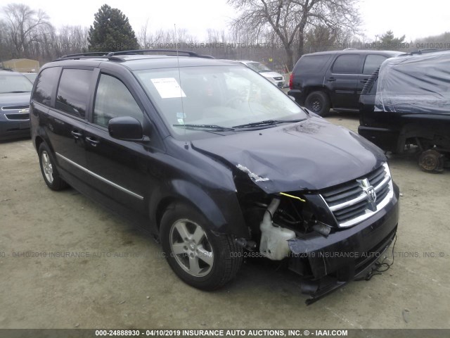 2D4RN5D18AR145838 - 2010 DODGE GRAND CARAVAN SXT Dark Blue photo 1