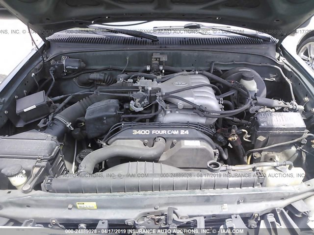 5TEGN92N72Z019936 - 2002 TOYOTA TACOMA DOUBLE CAB PRERUNNER GREEN photo 10