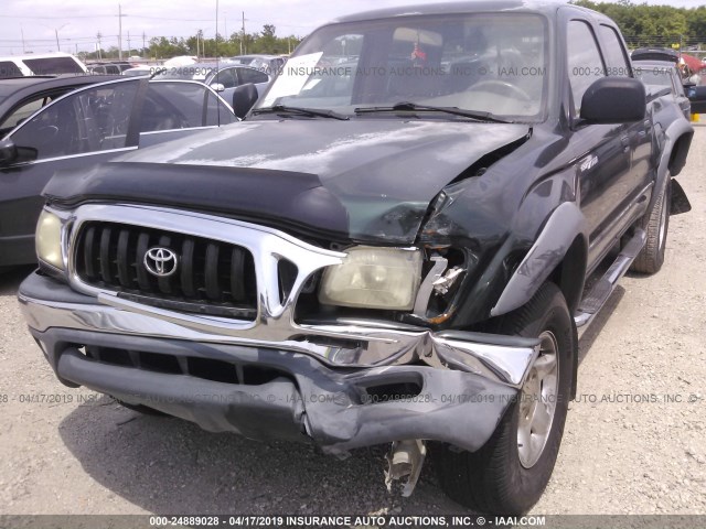 5TEGN92N72Z019936 - 2002 TOYOTA TACOMA DOUBLE CAB PRERUNNER GREEN photo 6