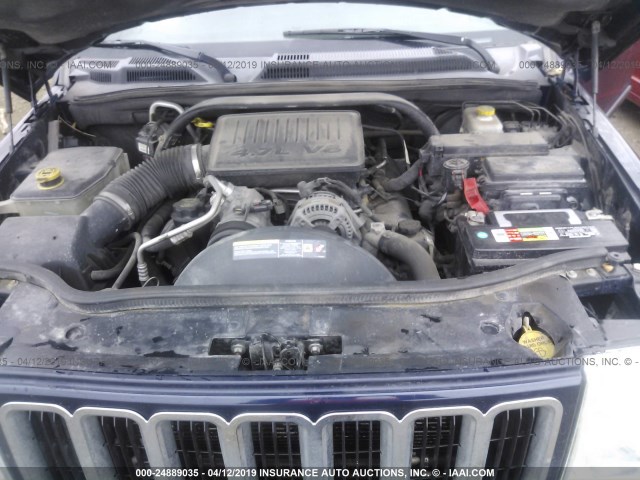 1J8HG48N06C244818 - 2006 JEEP COMMANDER BLACK photo 10