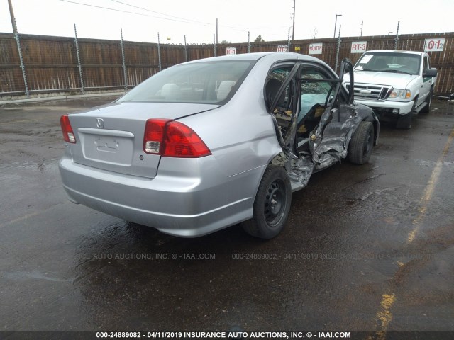 2HGES16384H626891 - 2004 HONDA CIVIC DX VP Gümüş foto 4