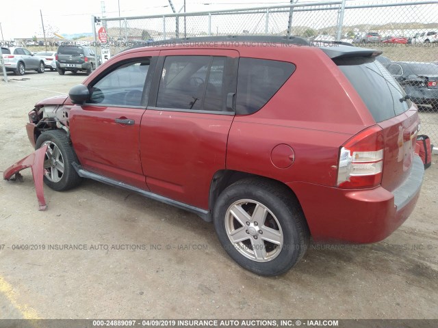 1J8FT47W57D225657 - 2007 JEEP COMPASS RED photo 3
