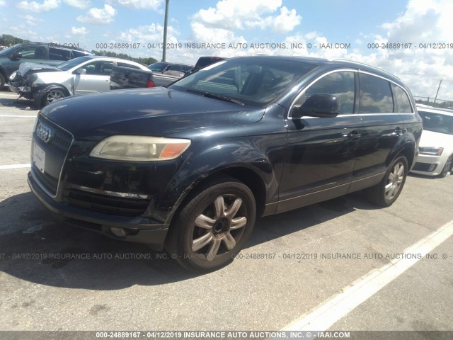 WA1BY74L07D054734 - 2007 AUDI Q7 3.6 QUATTRO PREMIUM Dark Blue photo 2