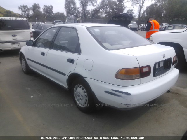 JHMEG8657NS003099 - 1992 HONDA CIVIC LX/EX WHITE photo 3